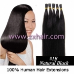 100S 20" Stick tip hair remy human hair extensions #1B