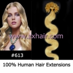 100S 20" Nail tip hair remy wave Human Hair Extensions #613