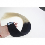 22" 60g Tape Human Hair Extensions #01/613 Ombre