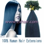100S 22" Nail tip hair remy Human Hair Extensions #blue