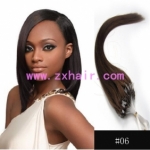 100S 24" Micro rings/loop hair remy human hair extensions #06