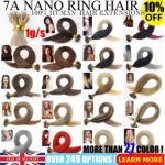 UK Stock 28 Colors Double Drawn 100S 16"-24" Nano hair 1g/s human hair extensions