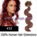 100S 20" Nail tip hair remy wave Human Hair Extensions #33