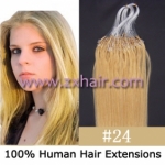 100S 20" Micro rings/loop hair human hair extensions #24