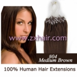 100S 18" Micro rings/loop hair remy human hair extensions #04