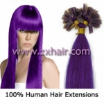 100S 16" Nail tip hair remy Human Hair Extensions #lila