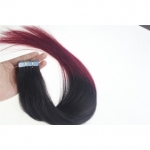 24" 70g Tape Human Hair Extensions #1B/BUG Ombre
