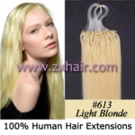 100S 20" Micro rings/loop hair remy human hair extensions #613