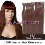 20" 3pcs set 36g Clip-in hair Human Hair Extensions #33