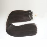 100S 16" Micro rings/loop hair 1g/s human hair extensions #1B Double Beads