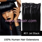 20" 3pcs set 36g Clip-in hair Human Hair Extensions #01