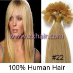 100S 16" Nail tip hair remy Human Hair Extensions #22