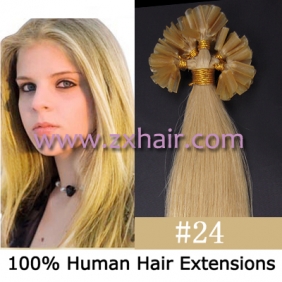 100S 22" Nail tip hair 0.5g/s Human Hair Extensions #24