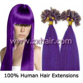 100S 18" Nail tip hair remy Human Hair Extensions #lila