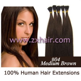 100S 18" Stick tip hair remy 0.5g/s human hair extensions #04
