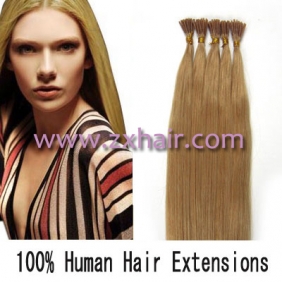 100S 18" Stick tip hair remy 0.5g/s human hair extensions #27 - Click Image to Close