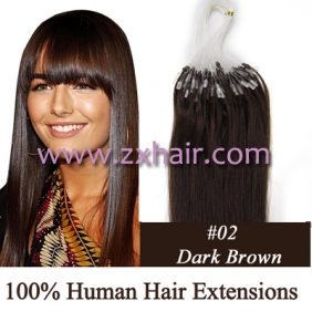 100S 22" Micro rings/loop remy hair human hair extensions #02