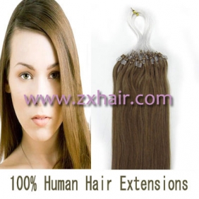 100S 18" Micro rings/loop hair remy human hair extensions #12
