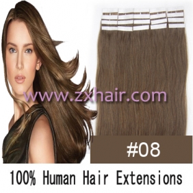 16" 30g Tape Human Hair Extensions #08 - Click Image to Close