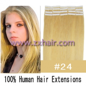 16" 30g Tape Human Hair Extensions #24