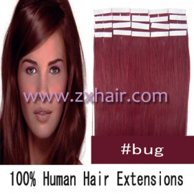 22" 60g Tape Human Hair Extensions #bug