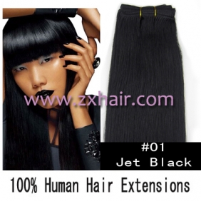 20\" remy Human Hair Weft/Extensions 50\" Wide #01