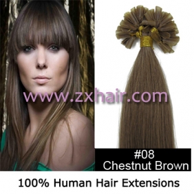 100S 20" Nail tip hair remy Human Hair Extensions #08