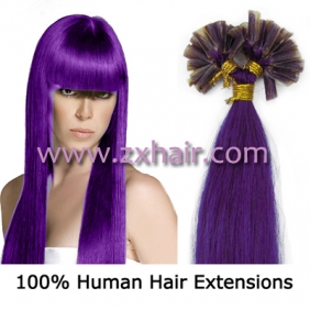 100S 20" Nail tip hair remy Human Hair Extensions #lila