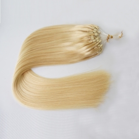 100S 16" Micro rings/loop hair 1g/s human hair extensions #613 Double Beads