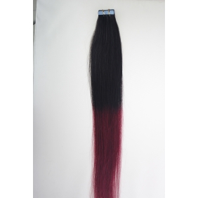 16" 30g Tape Human Hair Extensions #1B/BUG Ombre