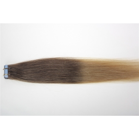 20" 50g Tape Human Hair Extensions #06/20 Ombre