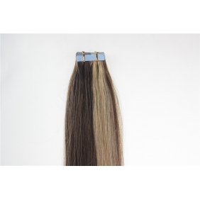 18" 40g Tape Human Hair Extensions #4/27 Mixed