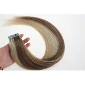 16" 30g Tape Human Hair Extensions #12/613 Mixed